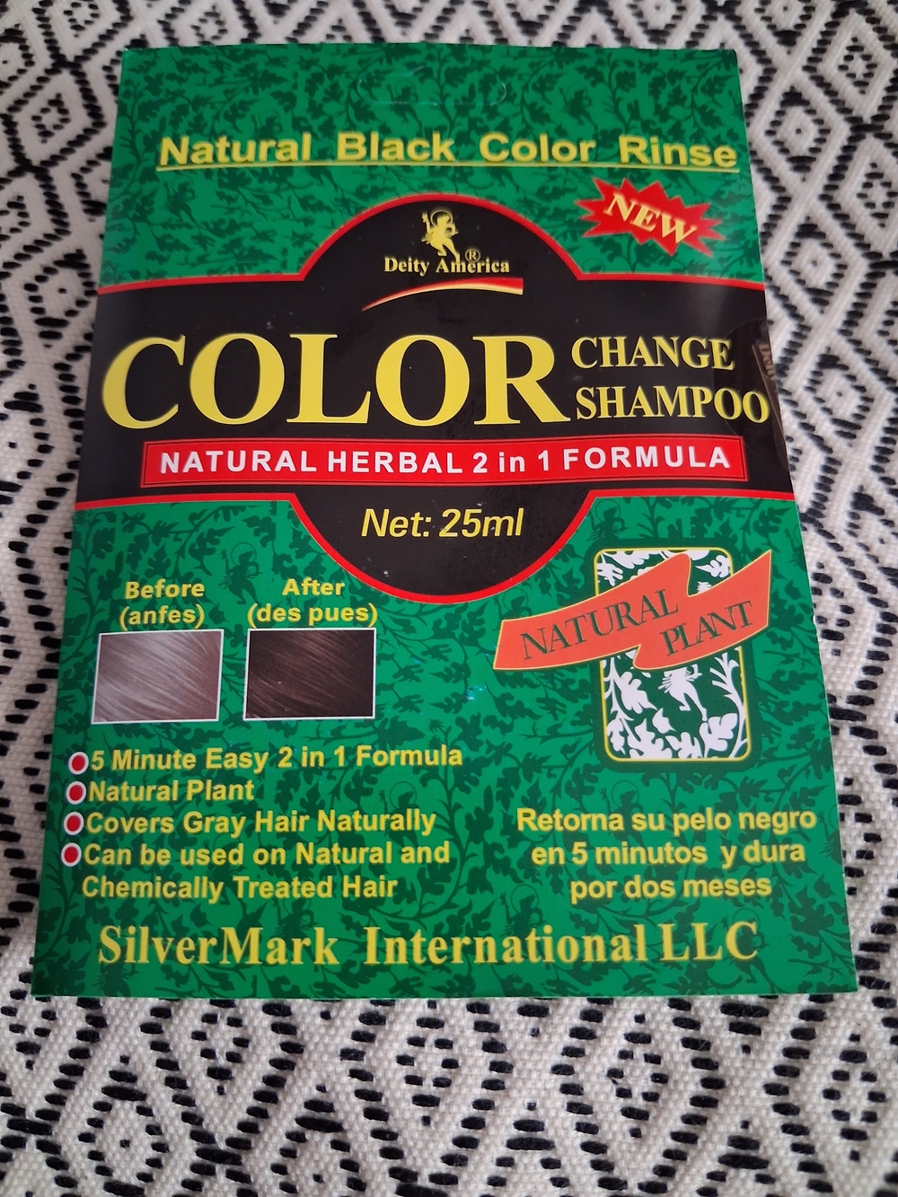 Color Change Shampoo - Natural Black Color Rinse